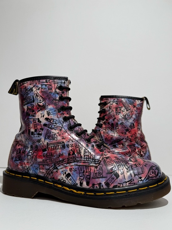 Dr. Martens Shoes - Dr. Martens 1460 Vintage England London Icons Scene Print 8 Eye Boots UK 5